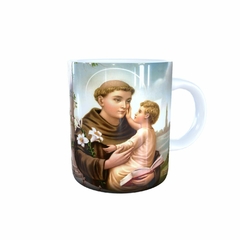 Caneca Santo Antônio Religioso em cerâmica 325ml Orathea - Personalize Canecas Azulejos e mais | Orathea Presentes