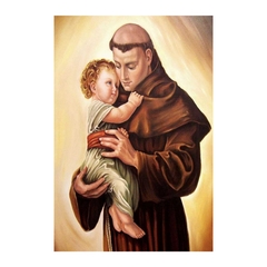 Quadro Santo Antonio em MDF 20x27cm Decorativo  Orathea