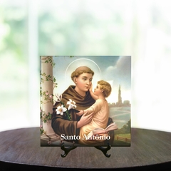 Quadro Azulejo Santo Antônio Religioso com suporte Orathea - comprar online