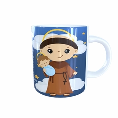 Caneca Santo Antônio Religioso Modelo 2 em cerâmica 325ml Orathea - Personalize Canecas Azulejos e mais | Orathea Presentes