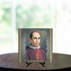 Quadro Azulejo Santo Antônio Maria Claret Religioso com suporte Orathea - comprar online