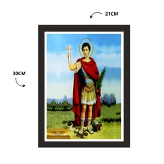 Quadro Religioso Santo Expedito 21x30cm Moldura Preta marca Orathea - comprar online