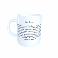 Caneca São Bento Religioso em cerâmica 325ml Orathea - comprar online