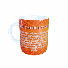 Caneca Cosme e Damião Religioso AA2 em cerâmica 325ml Orathea - comprar online