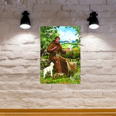 Quadro São Francisco de Assis em MDF 20x27cm Decorativo – Orathea - comprar online