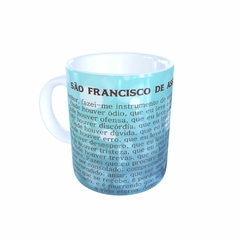 Caneca São Francisco de Assis Religioso em cerâmica 325ml Orathea - comprar online