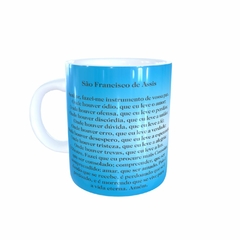 Caneca São Francisco de Assis Religioso AA2 em cerâmica 325ml Orathea - comprar online