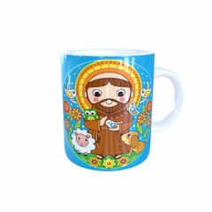 Caneca São Francisco de Assis Religioso AA2 em cerâmica 325ml Orathea - Personalize Canecas Azulejos e mais | Orathea Presentes