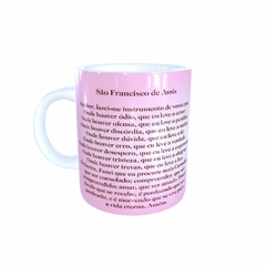 Caneca São Francisco de Assis Religioso AA3 em cerâmica 325ml Orathea - comprar online