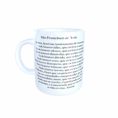 Caneca São Francisco de Assis Religioso AA5 em cerâmica 325ml Orathea - comprar online