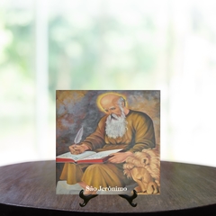 Quadro Azulejo São Jerônimo Religioso com suporte Orathea - comprar online