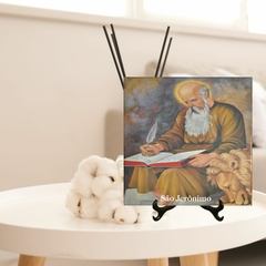 Quadro Azulejo São Jerônimo Religioso com suporte Orathea na internet