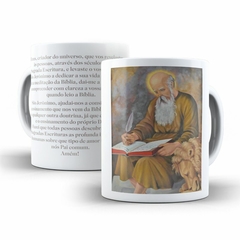 Caneca Sao Jeronimo Religioso em ceramica 325ml Orathea