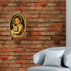 Quadro São João Batista em MDF 20x27cm Decorativo – Orathea na internet