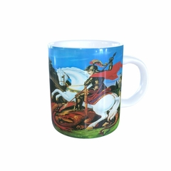 Caneca São Jorge Religioso em cerâmica 325ml Orathea - Personalize Canecas Azulejos e mais | Orathea Presentes