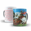 Caneca Sao Jorge Religioso em ceramica 325ml Orathea