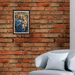 Quadro Religioso São José 21x30cm Moldura Preta marca Orathea na internet