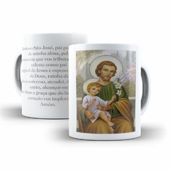 Caneca São Jose Religioso em ceramica 325ml Orathea