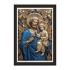 Quadro Religioso Sao Jose 21x30cm Moldura Preta marca Orathea