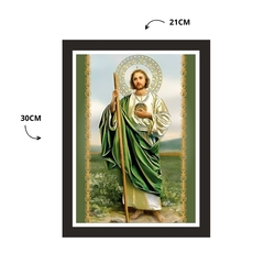 Quadro Religioso São Judas Tadeu 21x30cm Moldura Preta marca Orathea - comprar online