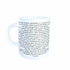 Caneca São Judas Tadeu Religioso em cerâmica 325ml Orathea - comprar online