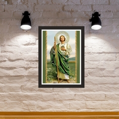 Quadro Religioso São Judas Tadeu 21x30cm Moldura Preta marca Orathea na internet