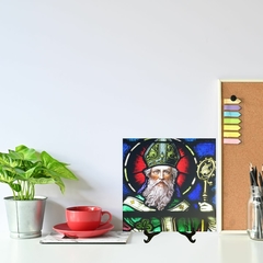 Quadro Azulejo São Patrício Decorativo com suporte Orathea na internet