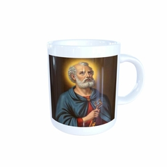 Caneca São Pedro Religioso em cerâmica 325ml Orathea - Personalize Canecas Azulejos e mais | Orathea Presentes