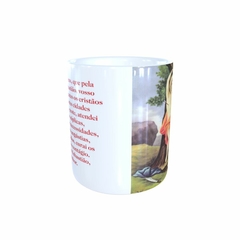 Caneca São Sebastião Religioso em cerâmica 325ml Orathea na internet