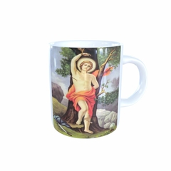 Caneca São Sebastião Religioso em cerâmica 325ml Orathea - Personalize Canecas Azulejos e mais | Orathea Presentes