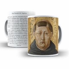 Caneca São Tomas de Aquino Religioso AA2 em ceramica 325ml Orathea