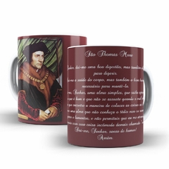 Caneca Sao Tomas More Religioso em ceramica 325ml Orathea