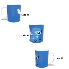 Caneca Estilo Stitch 325m em cerâmica da Orathea - Personalize Canecas Azulejos e mais | Orathea Presentes