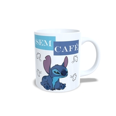 Caneca Stitch com café sem café 325m em cerâmica da Orathea - Personalize Canecas Azulejos e mais | Orathea Presentes