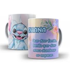 Caneca Stitch Ohana Família 325ml em ceramica da Orathea