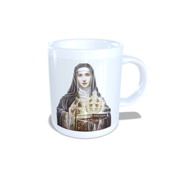 Caneca Santa Edwirges Religioso em cerâmica 325ml Orathea - Personalize Canecas Azulejos e mais | Orathea Presentes