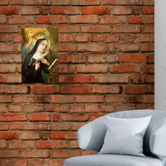 Quadro Santa Rita e Cássia em MDF 20x27cm Decorativo – Orathea na internet