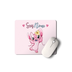 Mouse Pad Estilo Stitch e Angel Personalizado com nome tamanho 21x15cm Orathea na internet