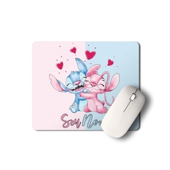 Mouse Pad Estilo Stitch e Angel Personalizado com nome tamanho 21x15cm Orathea - loja online