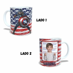 Caneca Branca Super Heróis 325ml com nome e Foto Orathea - comprar online