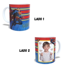 Caneca Branca Super Heróis 325ml com nome e Foto Orathea - Personalize Canecas Azulejos e mais | Orathea Presentes