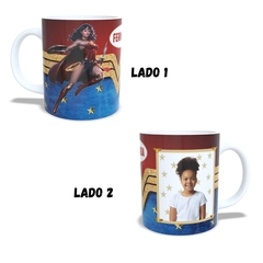 Caneca Branca Super Heróis 325ml com nome e Foto Orathea - loja online