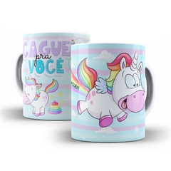 Caneca Unicornio Caguei pra Você 325ml em ceramica Orathea 