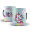 Caneca Unicornio Foco na Dieta 325ml em ceramica Orathea 