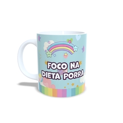 Caneca Unicórnio Foco na Dieta 325ml em cerâmica Orathea - comprar online