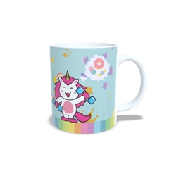 Caneca Unicórnio Foco na Dieta 325ml em cerâmica Orathea - Personalize Canecas Azulejos e mais | Orathea Presentes