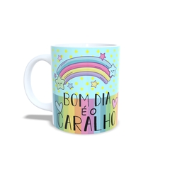 Caneca Unicórnio Bom Dia 325ml em cerâmica Orathea - comprar online