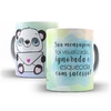 Caneca Urso Panda Sua Mensagem 325ml em ceramica Orathea 