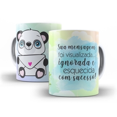 Caneca Urso Panda Sua Mensagem 325ml em ceramica Orathea 