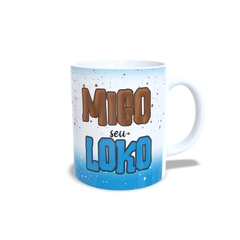 Caneca Vaquinha Migo seu Loko 325ml em cerâmica Orathea - Personalize Canecas Azulejos e mais | Orathea Presentes